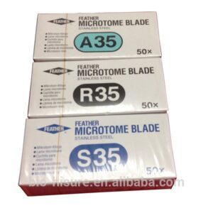 Pluma S35 desechable de bajo perfil, suministros médicos de laboratorio, tejidos de histología, hojas de microtomo deslizantes desechables